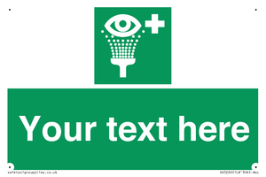 Custom Eye Wash Station Sign